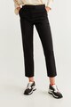 Mango Pantaloni crop eleganti cu croiala dreapta Femei