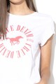 Mustang Tricou cu imprimeu logo si maneci tip aripioara Femei