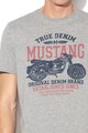 Mustang Mintás póló logóval férfi