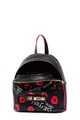 Love Moschino Rucsac mic de piele ecologica, cu model text si kiss Femei