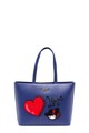 Love Moschino Geanta shopper de piele ecologica, cu aplicatii grafice Femei