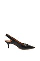 Emporio Armani Pantofi slingback de piele cu toc kitten Femei