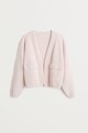 Mango Cardigan fara inchidere, cu buzunare aplicate Blush Femei