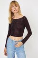 KOTON Bluza crop cu aspect stralucitor Femei