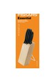 Fiskars Set 5 cutite + bloc  Essential, natur Femei