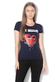 Love Moschino Tricou cu imprimeu logo si grafic Femei