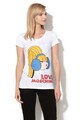 Love Moschino Tricou cu imprimeu grafic si aplicatii de paiete Femei