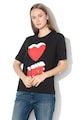 Love Moschino Tricou cu imprimeu grafic si logo Femei