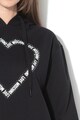 Love Moschino Рокля тип суитшърт с качулка и декоративни камъни Жени