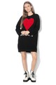 Love Moschino Gyapjútartalmú pulóverruha texturált szív alakú rátéttel női