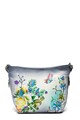 Niarvi Geanta crossbody de piele, cu model floral, pictata manual Femei