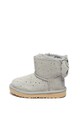 UGG Cizme impermeabile din piele intoarsa, cu aplicatie cu funda Mini Bailey Fete