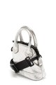 Diesel Geanta crossbody de piele cu aspect metalizat Femei