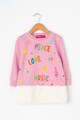 Agatha Ruiz de la Prada Rochie din tricot fin cu garnitura din material teddy Fete