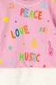 Agatha Ruiz de la Prada Rochie din tricot fin cu garnitura din material teddy Fete