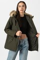 Vero Moda Зимно яке Jessica с качулка и отделящ се еко пух Жени