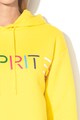 Esprit Kapucnis pulóver kontrasztos logómintával női