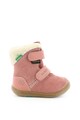 Kickers kids Ghete de piele intoarsa cu velcro Fete