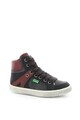 Kickers kids Pantofi sport mid-high de piele ecologica Fete