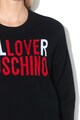 Love Moschino Gyapjútartalmú finomkötött crop pulóver női