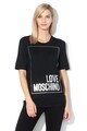 Love Moschino Тениска с модал и лого Жени