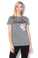 Love Moschino Тениска с лого и фигурална щампа H Жени