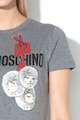 Love Moschino Тениска с лого и фигурална щампа H Жени