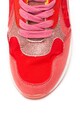 United Colors of Benetton Pantofi sport de piele ecologica cu insertii stralucitoare Fete