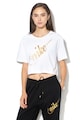 Nike Tricou crop lejer cu imprimeu logo stralucitor Femei