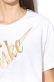 Nike Tricou crop lejer cu imprimeu logo stralucitor Femei