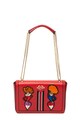 Love Moschino Geanta crossbody convertibila de piele, cu bareta din lant si aplicatii Femei