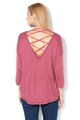 Vero Moda Пуловер Raini с овален подгъв и кръстосан дизайн на гърба, Жени