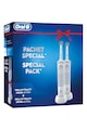 Oral-B Set 2 x Periuta de dinti electrica adulti  Vitality D100 Cross Action, 1 capat, Alb Femei