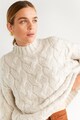 Mango Jirafa bő fazonú csavart kötésmintás pulóver női
