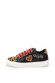 GUESS Pantofi sport de piele ecologica, cu garnituri animal print Fete