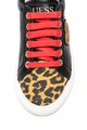 GUESS Pantofi sport de piele ecologica, cu garnituri animal print Fete