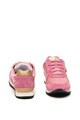 GUESS Pantofi sport de satin si piele intoarsa, cu aplicatie logo Fete