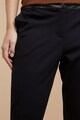 Fiorella Rubino Pantaloni crop cu garnituri de piele ecologica Femei