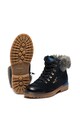 Pepe Jeans London Ghete de piele intoarsa si piele, cu blana sintetica Combat Fete