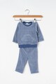 United Colors of Benetton Set de pantaloni sport si bluza sport in dungi, cu aspect catifelat Baieti