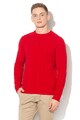 United Colors of Benetton Csavart kötésmintás gyapjútartalmú pulóver férfi