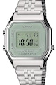 Casio Правоъгълен часовник с метална верижка Жени
