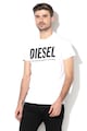 Diesel Tricou cu decolteu la baza gatului si imprimeu logo contrastant T-Diego Barbati