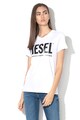 Diesel Tricou cu imprimeu logo metalizat Sily Femei