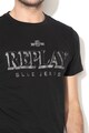 Replay Tricou cu imprimeu logo si decolteu la baza gatului Barbati