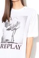 Replay Tricou cu aplicatie logo Femei