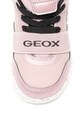 Geox Pantofi sport de piele ecologica cu imprimeu logo si LED-uri Xled Fete