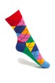 Happy Socks Unisex kockás és pöttyös mintás zokni szett - 2 pár férfi