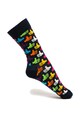 Happy Socks Set de sosete lungi unisex, cu imprimeu grafic si text - 2 perechi Femei
