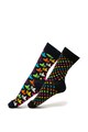 Happy Socks Set de sosete lungi unisex, cu imprimeu grafic si text - 2 perechi Femei